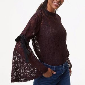 Loft bell sleeved lace top